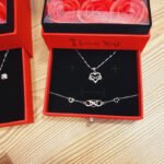 سلسال مع اسوارة فضة مع قلب لا نهاية